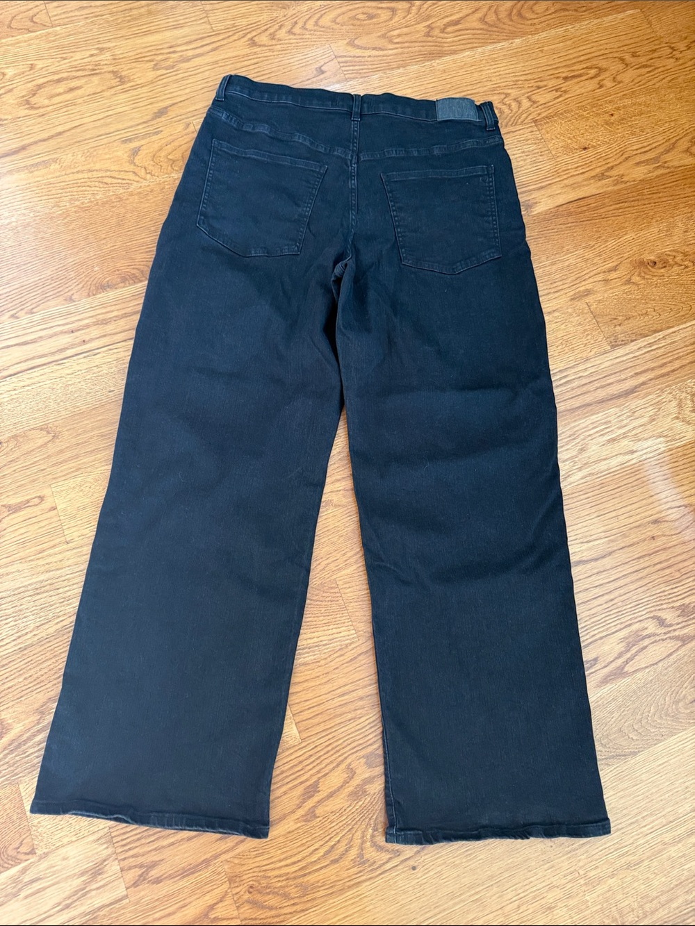 Madewell Perfect Vintage Wide-Leg Jeans Size 33 Black High Rise - Picture 4 of 12